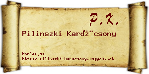 Pilinszki Karácsony névjegykártya